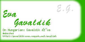 eva gavaldik business card